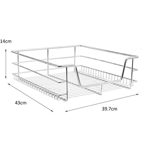 Kukoo Set de 6 Cestas Metálicas Extraíbles para Armarios de 50 cm