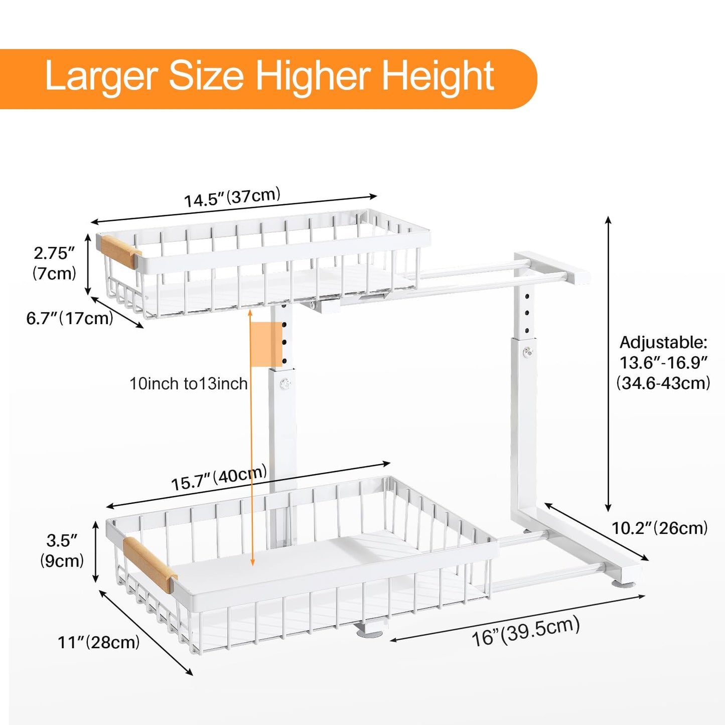 Organizador Bajo Fregadero de 2 Niveles