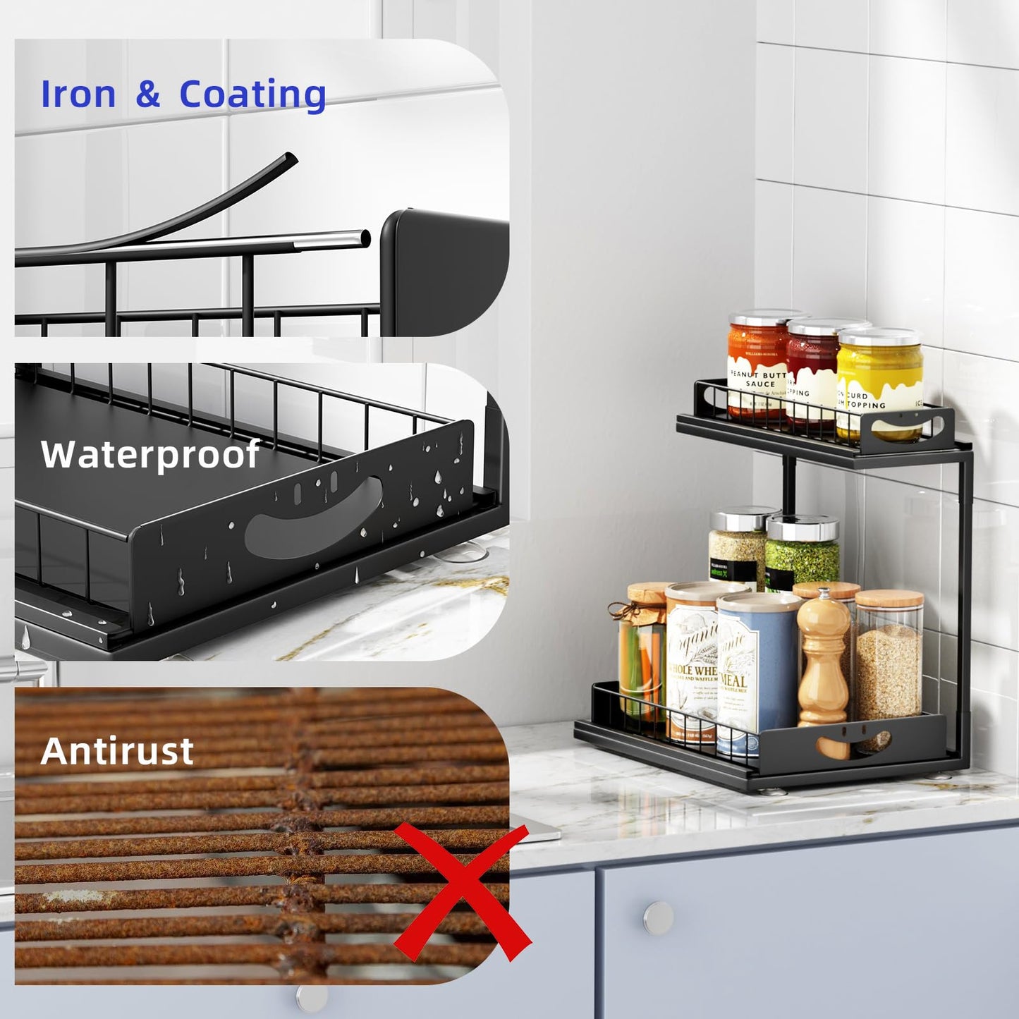 SUMAITech Organizador Metálico Bajo Fregadero