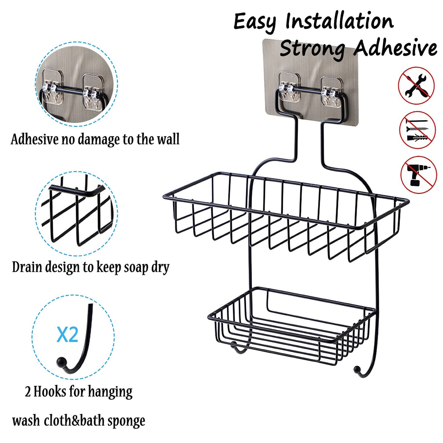 Cjbenuti Jabonera Adhesiva para Ducha y Cocina