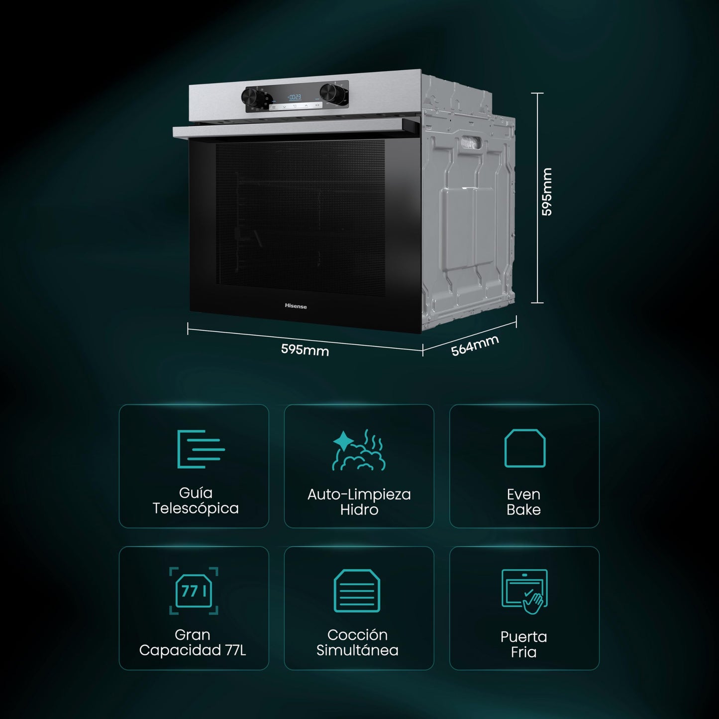 Hisense BI62216AXE2 Horno Hidrolítico