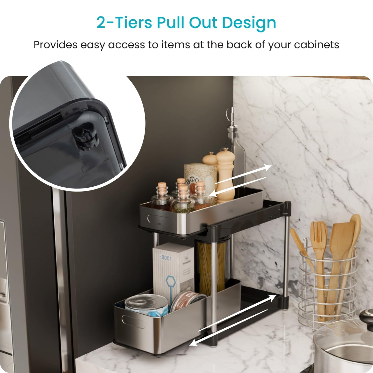 Home Zone Living Organizador Extraíble de 2 Niveles