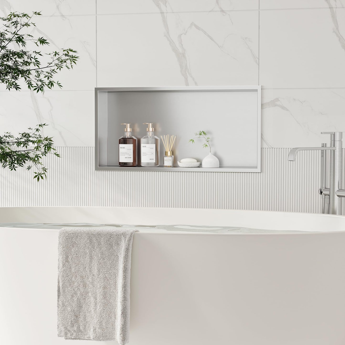 Neodrain Nicho de Ducha Empotrado con Estante (60x30 cm)