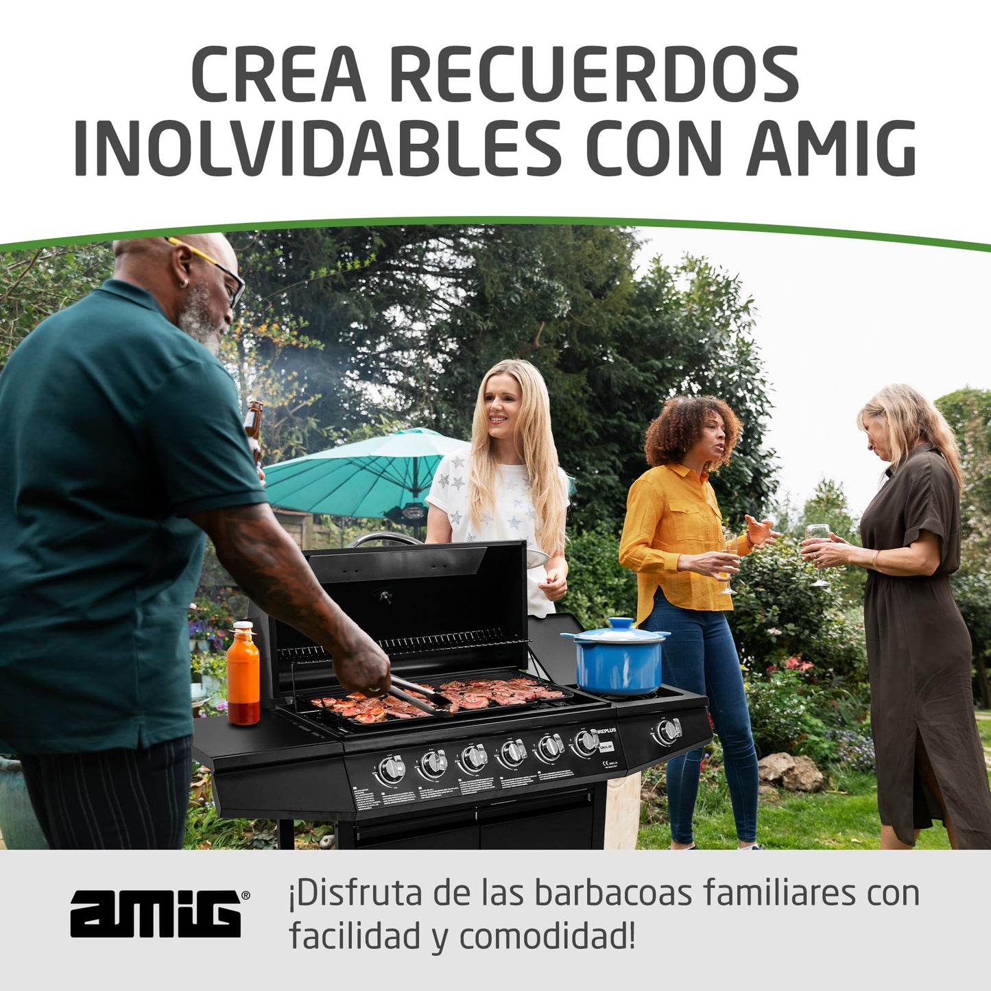 Amig Barbacoa de Gas Fireplus 6+1 XXL