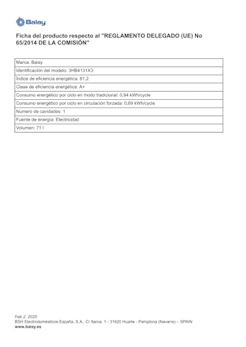 Balay Horno Multifunción 60cm (Modelo 3HB4131X3)