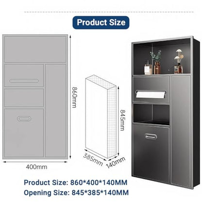 Nicho de Ducha Empotrado de Acero Inoxidable