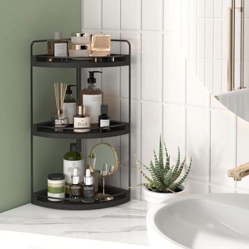 Organizador Esquinero de 3 Niveles en Madera Negra