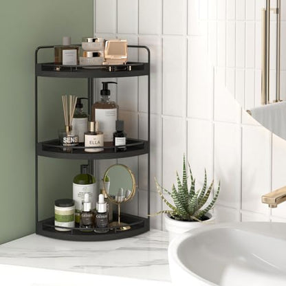 Organizador Esquinero de 3 Niveles en Madera Negra