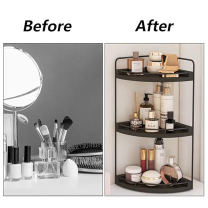 Organizador Esquinero de 3 Niveles en Madera Negra