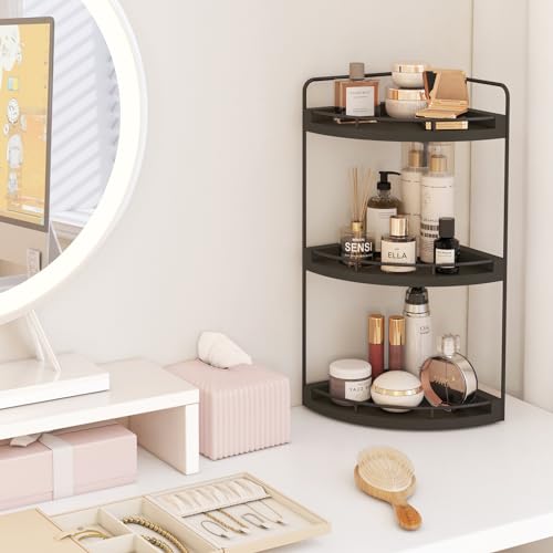 Organizador Esquinero de 3 Niveles en Madera Negra