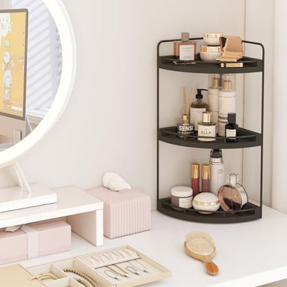 Organizador Esquinero de 3 Niveles en Madera Negra