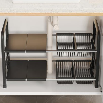 Estante Extensible y Ajustable para Debajo del Fregadero