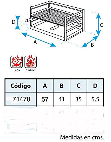 Imex El Zorro 71478.0 Cajón Barbacoa con Parrilla