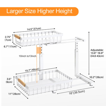 Organizador Bajo Fregadero de 2 Niveles