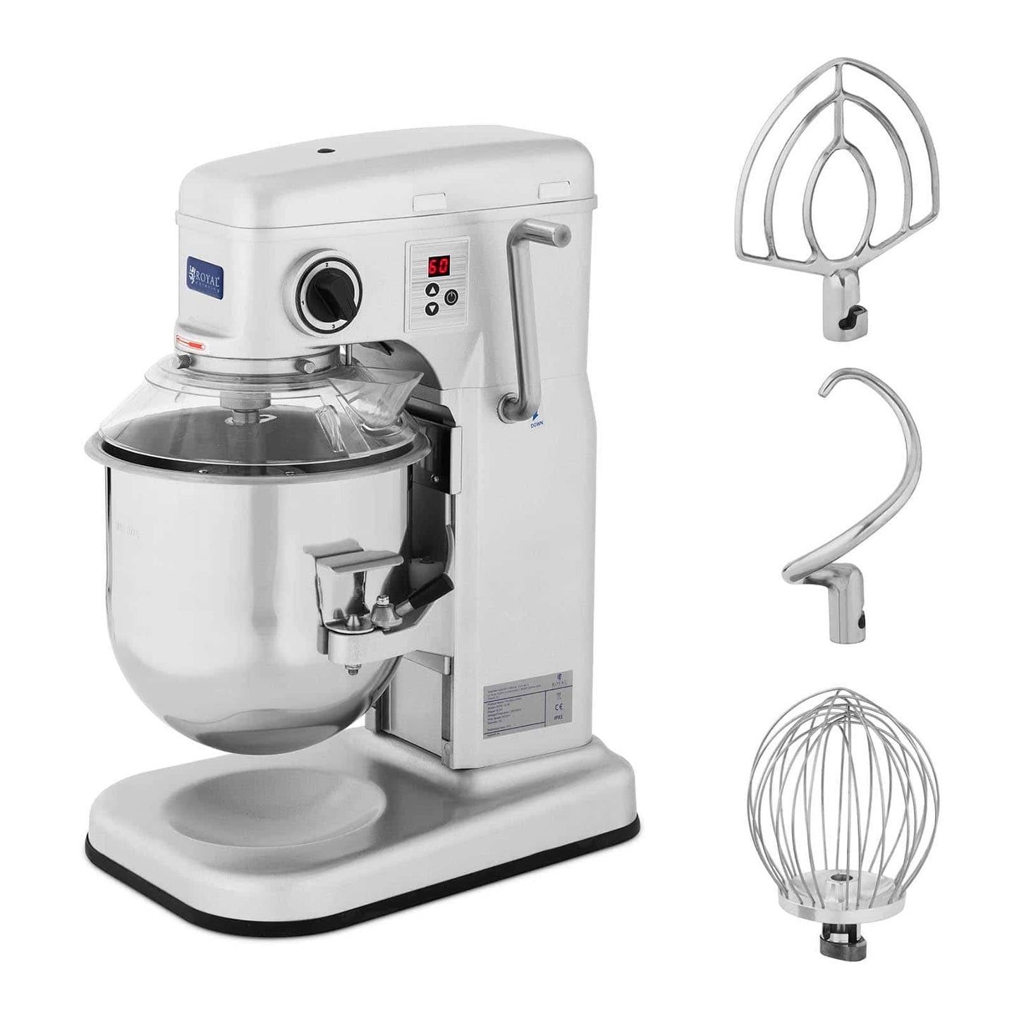 Royal Catering Amasadora Batidora de Cocina RCPM-10,1B