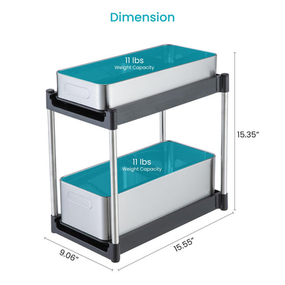 Home Zone Living Organizador Extraíble de 2 Niveles