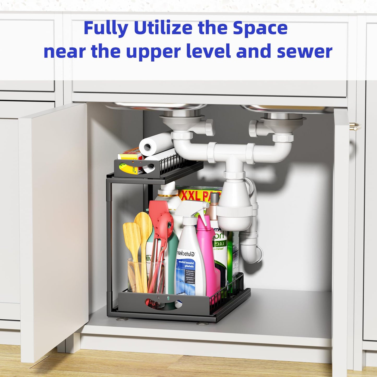 SUMAITech Organizador Metálico Bajo Fregadero