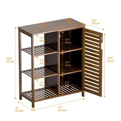 Armario de Baño de Bambú Color Nogal