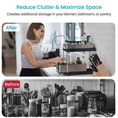 Home Zone Living Organizador Extraíble de 2 Niveles