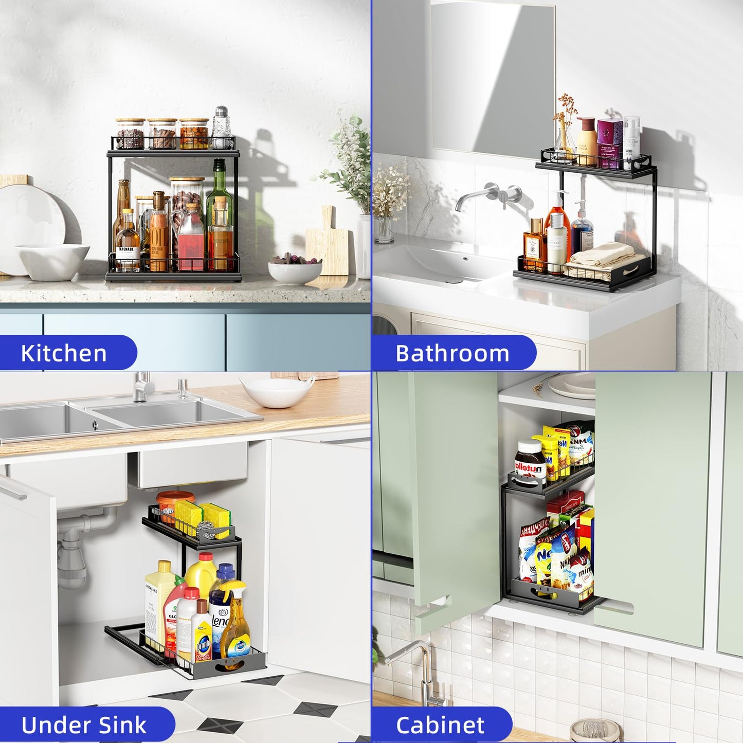 SUMAITech Organizador Metálico Bajo Fregadero