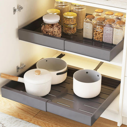 Organizadores Deslizantes Extensibles para Gabinetes de Cocina y Baño