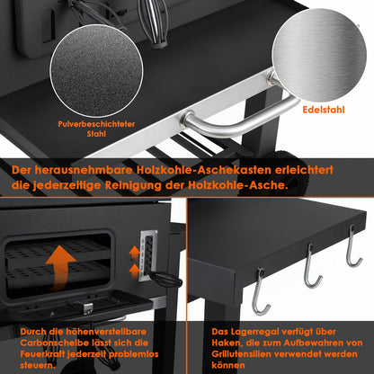 TLSUNNY Barbacoa de Carbón XXL