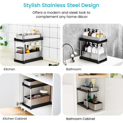 Home Zone Living Organizador Extraíble de 2 Niveles