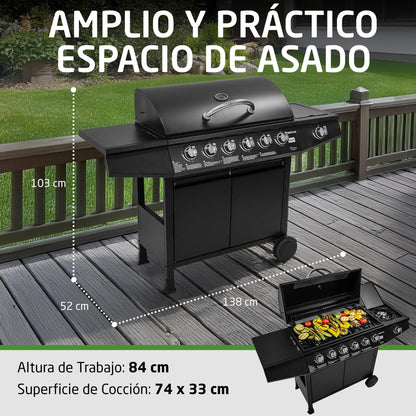 Amig Barbacoa de Gas Fireplus 6+1 XXL