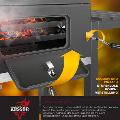 KESSER® Parrilla de Carbón con Carrito