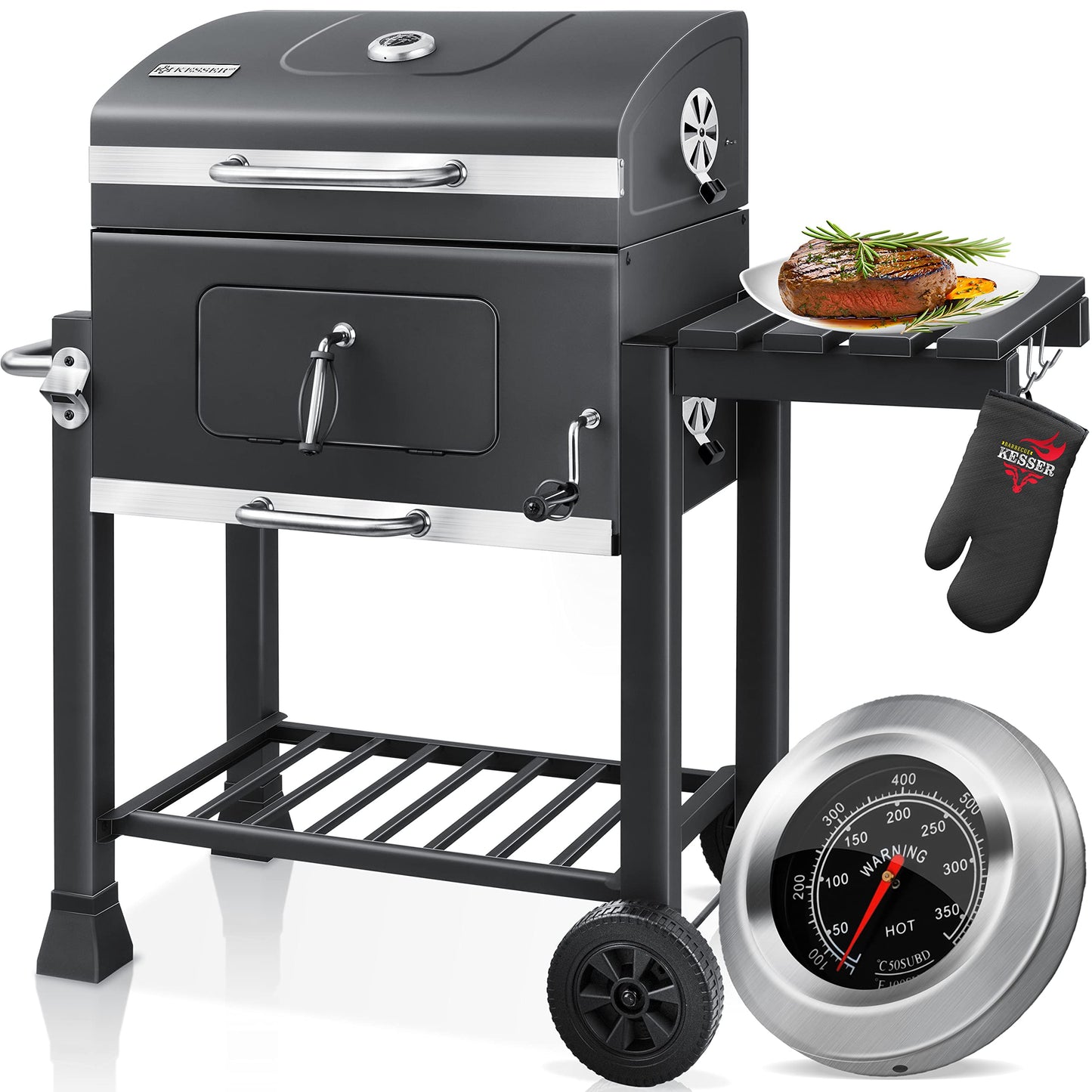 KESSER® Parrilla de Carbón con Carrito