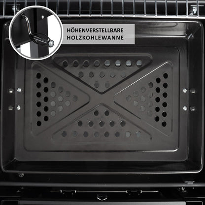 BBQ-Toro Carro Barbacoa de Carbón XXL con Tapa y Ahumador