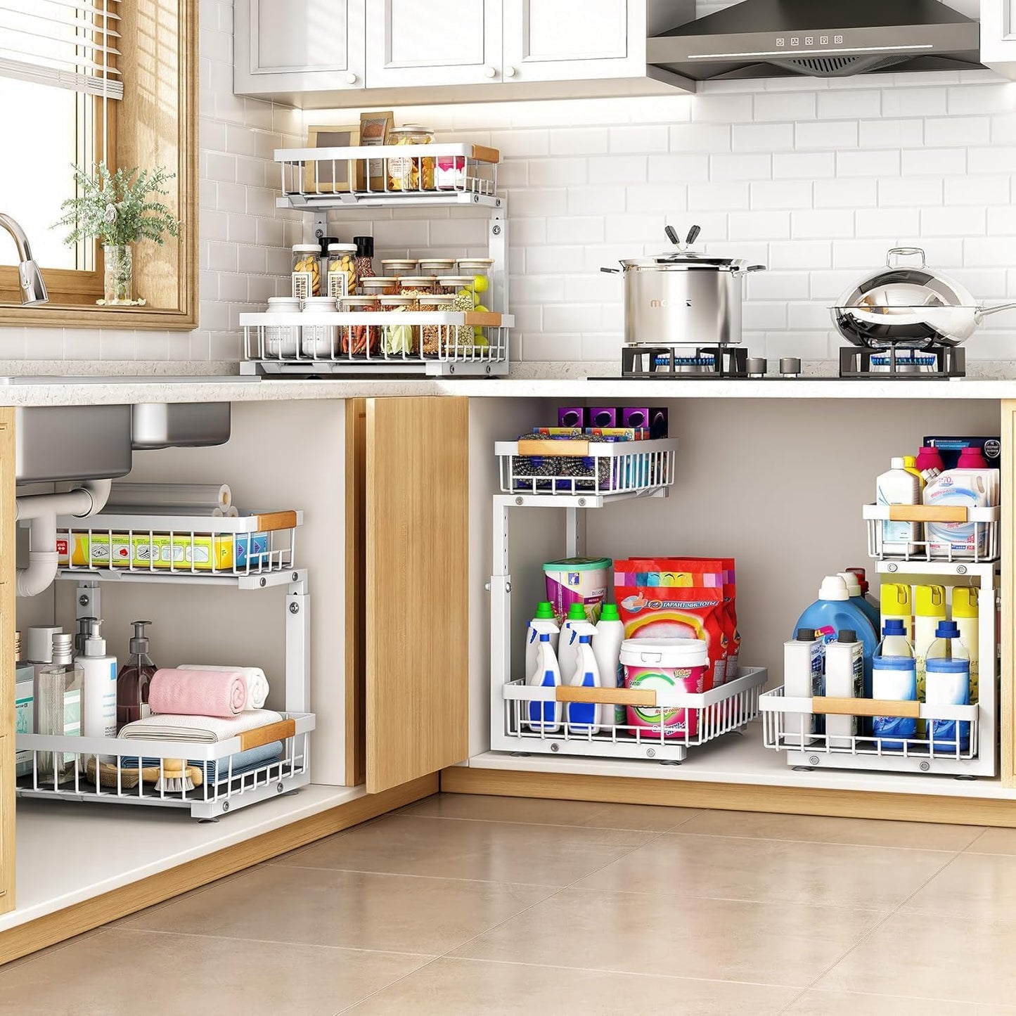 Organizador Bajo Fregadero de 2 Niveles