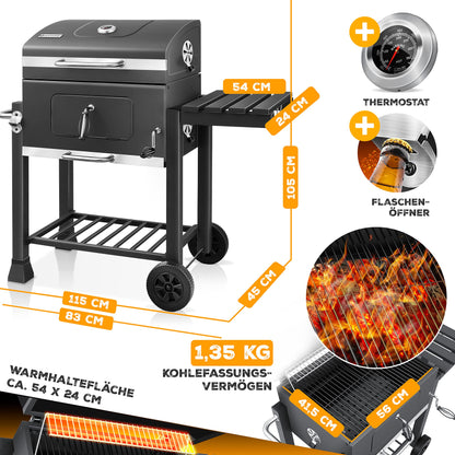KESSER® Parrilla de Carbón con Carrito